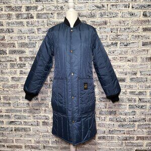 NWOT RefrigiWear Insulated Long Workwear Puffer Jacket Coat Navy Blue Size S